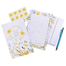 Dicksons Christian Stationary Kit With Notepaper, Envelopes, Pen, and Seals 6 x 8.75 Inch Paper Floral Grateful Thankful Blessed Letter Writing Set