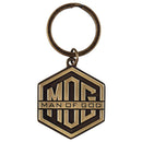 Dicksons Blessed is The Man Who Trusts Hexagonal Antique Engraved Gold 2.5 x 1.75 Metal Keyring Keytag