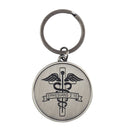 Dicksons Ephesians 2:10 Caduceus Silver Tone 3 inch Metal Keychain Accessory