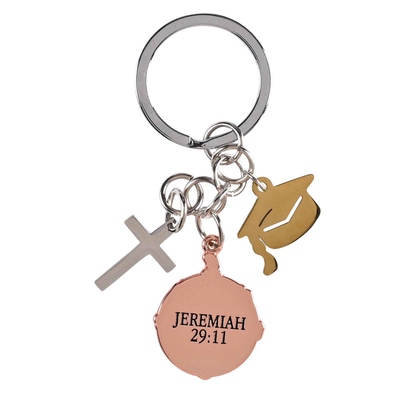 Graduation Keychain With Compass