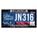 Dicksons Raising Tiny Disciples 12 x 6 Inch Black Polystyrene Polymer Vehicle License Plate Frame