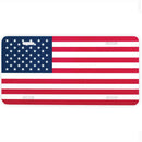 Dicksons Red White Blue American Flag 12 x 6 Aluminum License Plate Frame