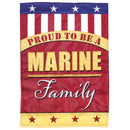 Dicksons Proud To Be A Marine Family Red and Gold 29 x 42 Polyester Garden Flag