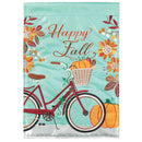 Dicksons Magnolia Garden Outdoor Flag Decoration For Garden, Yard, Or Walkway Large 29 x 42, Weather Resistant Polyester, Bicycle Happy Fall