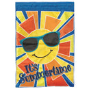 Magnolia Garden Summertime Sun 29 x 42 Blue Polyester Outdoor Hanging Flag