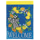 Magnolia Garden Welcome Lemons 29 x 42 Blue Polyester Outdoor Hanging Flag