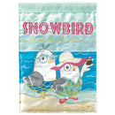Magnolia Garden Snowbird Season Beach 29 x 42 Blue Polyester Outdoor Hanging Flag