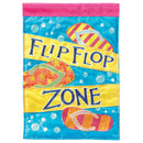 Magnolia Garden Flip Flop Zone 29 x 42 Blue Polyester Outdoor Hanging Flag