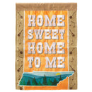 Magnolia Garden Home Sweet Home Tenn Mtns 29 x 42 Orange Poly Burlap Outdoor Hanging Flag