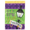 Magnolia Garden Party Time Y'all Mardi Gras 29 x 42 Green Polyester Outdoor Hanging Flag