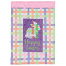 Magnolia Garden Happy Easter Woven Bunny 29 x 42 Inch Polyester Garden Flag