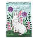 Magnolia Garden Happy Easter Bunny in Flowers 29 x 42 Inch Polyester Garden Flag