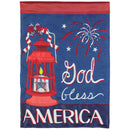 Magnolia Garden God Bless America Patriotic Lantern 29 x 42 Inch Polyester Garden Flag