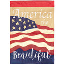Magnolia Garden America the Beautiful Burlap Flag 29 x 42 Inch Polyester Garden Flag