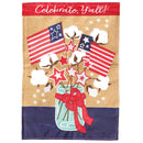 Magnolia Garden Celebrate Y'all Patriotic Cotton Jar 29 x 42 Inch Polyester Garden Flag