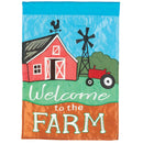 Magnolia Garden Welcome to the Farm Red Barn Tractor 29 x 42 Inch Polyester Garden Flag