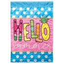 Magnolia Garden Hello Summer Fruit Letters 29 x 42 Inch Polyester Garden Flag