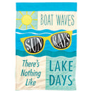 Magnolia Garden Boat Waves Sun Rays Lake Days 29 x 42 Inch Polyester Garden Flag