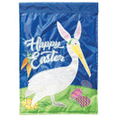 Magnolia Garden Happy Easter Pelican with Bunny Ears 29 x 42 Inch Polyester Garden Flag