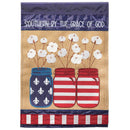 Magnolia Garden Southern By Grace of God Patriotic Jars 29 x 42 Inch Polyester Garden Flag