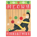 Magnolia Garden Meowy Christmas Cat Ornaments 29 x 42 Inch Polyester Garden Flag