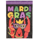 Magnolia Garden Mardi Gras Crawfish 29 x 42 Inch Polyester Garden Flag