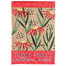 Dicksons Magnolia Garden Floral 42 x 29 Inch Weather Resistant Polyester Outdoor Flag Decoration For Garden, Yard, Or Walkway, Red & Yellow, Home Sweet Home