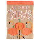 Dicksons Thanksgiving Garden Flag, Outdoor Fall Decoration, Double-Sided Seasonal Yard Banner Large 29 x 42 Inch Polyester Burlap Pumpkin Flamingos