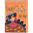 Dicksons Thanksgiving Garden Flag, Outdoor Fall Decoration, Double-Sided Seasonal Yard Banner Large 29 x 42 Inch Polyester Talk Turkey to Me