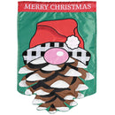 Dicksons Christmas Garden Flag, Outdoor Holiday Decoration, Double-Sided Seasonal Yard Banner Large 29 x 42 Inch Polyester Gnome With Pinecone Beard