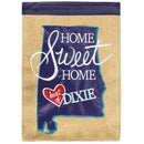 Magnolia Garden Home Sweet Home Heart of Dixie 13 x 19 Poly Burlap Outdoor Hanging Flag