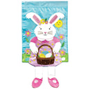 Magnolia Garden Easter Bunny Dress Legs 13 x 19 Blue Polyester Outdoor Hanging Flag