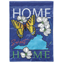 Magnolia Garden Home Sweet Home KY 13 x 19 Blue Polyester Outdoor Hanging Flag