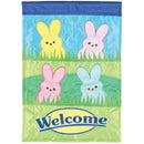 Magnolia Garden Welcome Easter Peeps 13 x 18 Inch Polyester Garden Flag