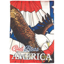 Magnolia Garden God Bless America Eagle Flag 13 x 18 Inch Polyester Garden Flag