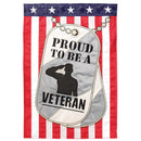 Magnolia Garden Proud to Be a Veteran Dog tags Flag 13 x 18 Inch Polyester Garden Flag