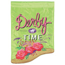 Magnolia Garden Derby Time Hat with Flowers 13 x 18 Inch Polyester Shaped Garden Flag