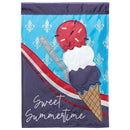 Magnolia Garden Sweet Summertime Patriotic Ice Cream 13 x 18 Inch Polyester Garden Flag