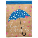 Magnolia Garden Love is in the Air Umbrella Hearts 13 x 18 Inch Polyester Garden Flag