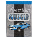 Magnolia Garden American Muscle Car Blue 13 x 18 Inch Polyester Garden Flag
