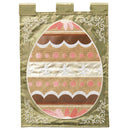 Magnolia Garden Ornate Fleur-de-lis Easter Egg 13 x 18 Inch Polyester Garden Flag