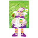 Magnolia Garden Happy Easter Bunny Ears Gnome 13 x 24 Inch Polyester Crazy Legs Garden Flag