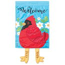 Magnolia Garden Welcome Cardinal 13 x 24 Inch Polyester Crazy Legs Garden Flag