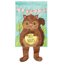 Magnolia Garden Welcome All Nuts Squirrel 13 x 24 Inch Polyester Crazy Legs Garden Flag