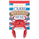 Magnolia Garden Crabs Welcome Here 13 x 24 Inch Polyester Crazy Legs Garden Flag
