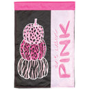 Magnolia Garden We Wear Pink Pumpkins 13 x 18 Inch Polyester Garden Flag