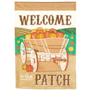 Magnolia Garden Welcome to the Patch Pumpkin Wagon 13 x 18 Inch Polyester Garden Flag