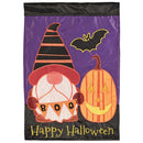 Magnolia Garden Happy Halloween Gnome 13 x 18 Inch Polyester Garden Flag