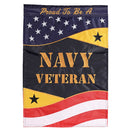 Magnolia Garden Proud Navy Veteran Stars Stripes 13 x 18 Inch Polyester Garden Flag