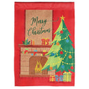 Magnolia Garden Merry Christmas Fireplace 13 x 18 Inch Polyester Garden Flag